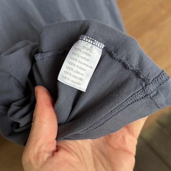 Lacoste v-neck soft Pima cotton blue gray t-shirt size 6 - Picture 4 of 5